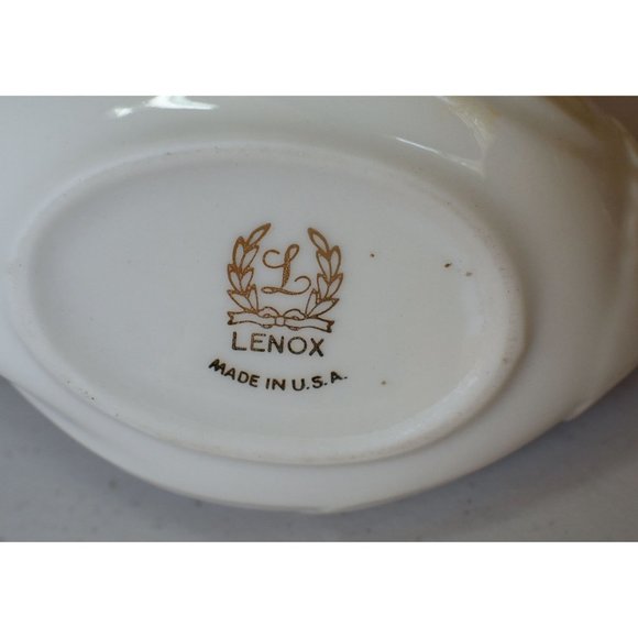 Vintage Set of (2) Lenox Gold Trim Swans Porcelain Trinket Candy Dish Figurine - Picture 7 of 12